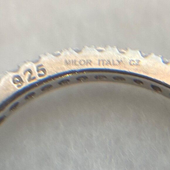 Milor Italian Sterling Silver 925 Cubic Zirconia Triple Infinity Band Ring Set - Picture 14 of 16